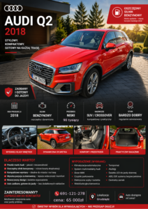 Audi Q2 2018r niski przebieg